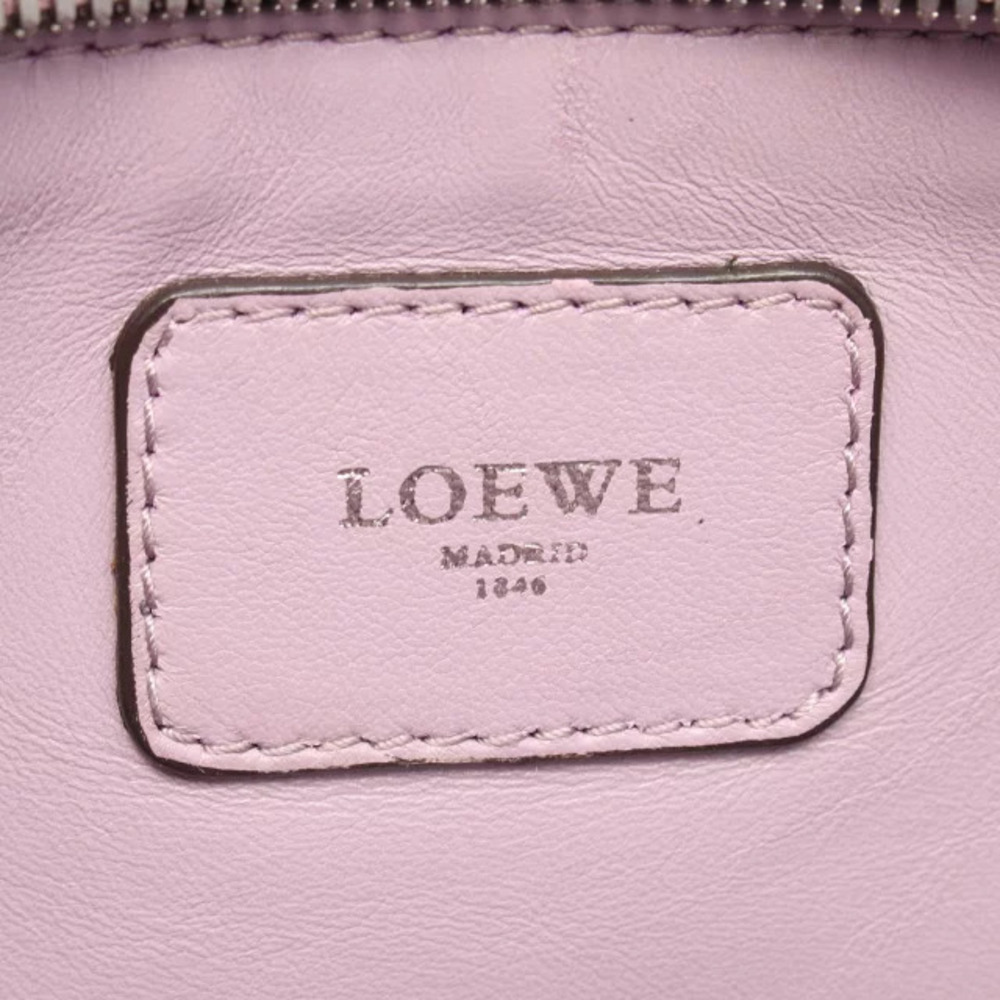 Loewe Amazona Top Handle Bag Leather Pink Purple - Picture 4 of 5